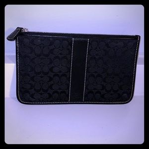 COACH signature logo canvas case
